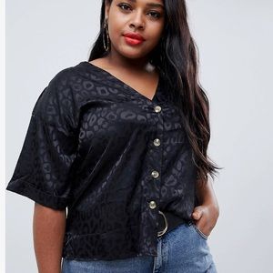 ASOS New Look Animal Print Shirt in Black